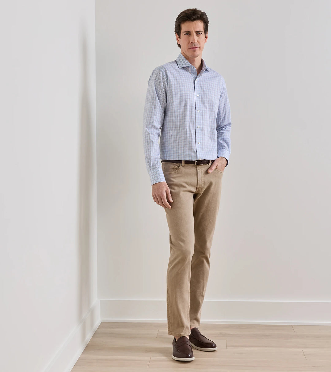 Peter Millar Crown Crafted Fairfield Garment Dyed Denim: Khaki