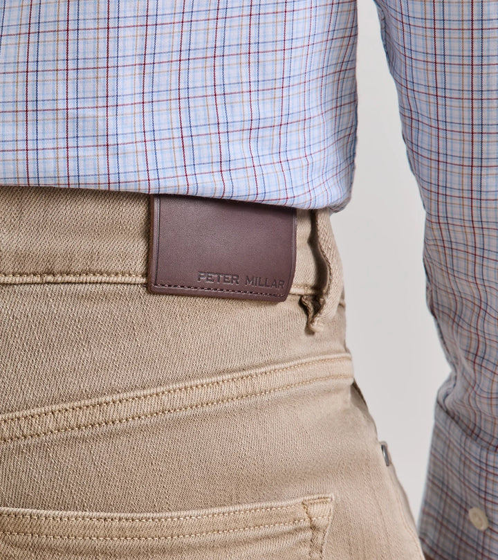 Peter Millar Crown Crafted Fairfield Garment Dyed Denim: Khaki