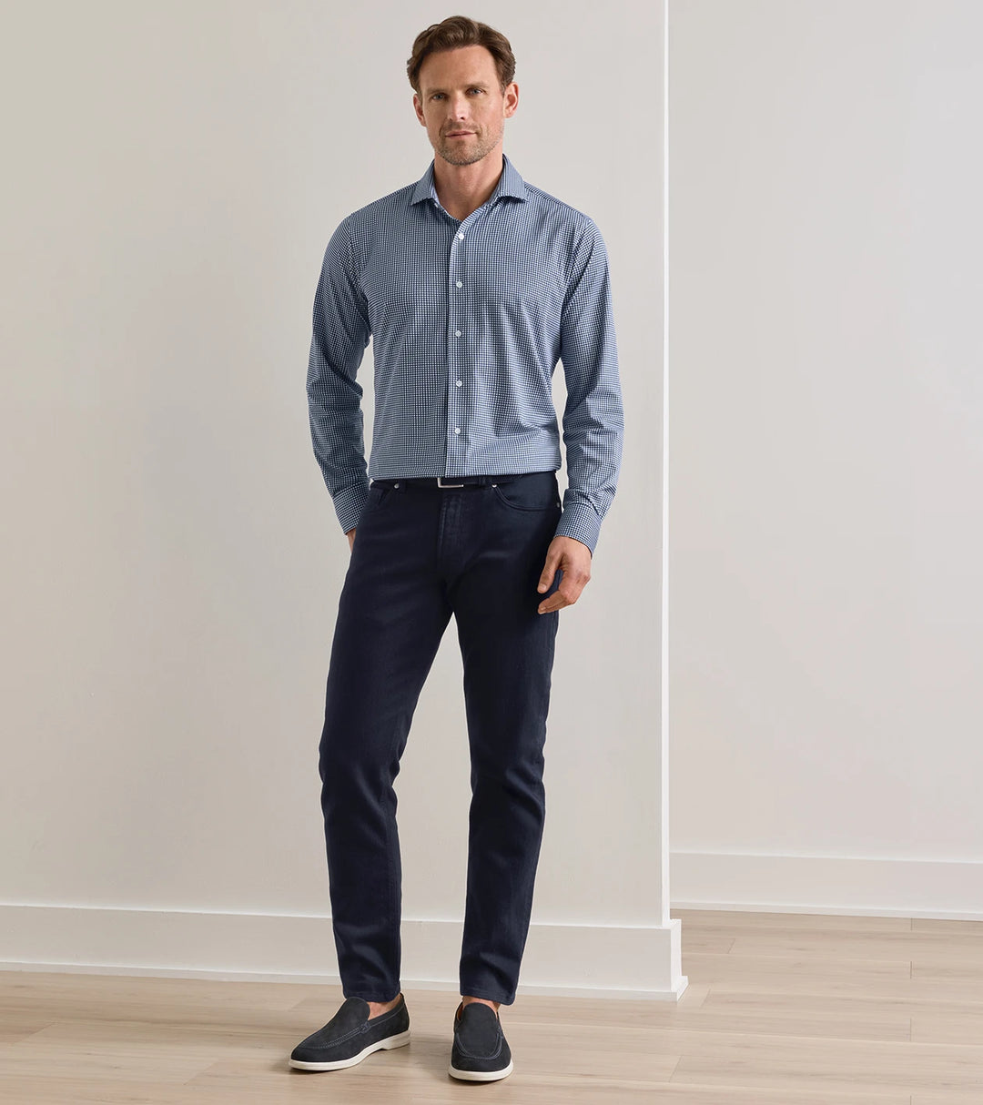 Peter Millar Crown Crafted Fairfield Garment Dyed Denim: Navy