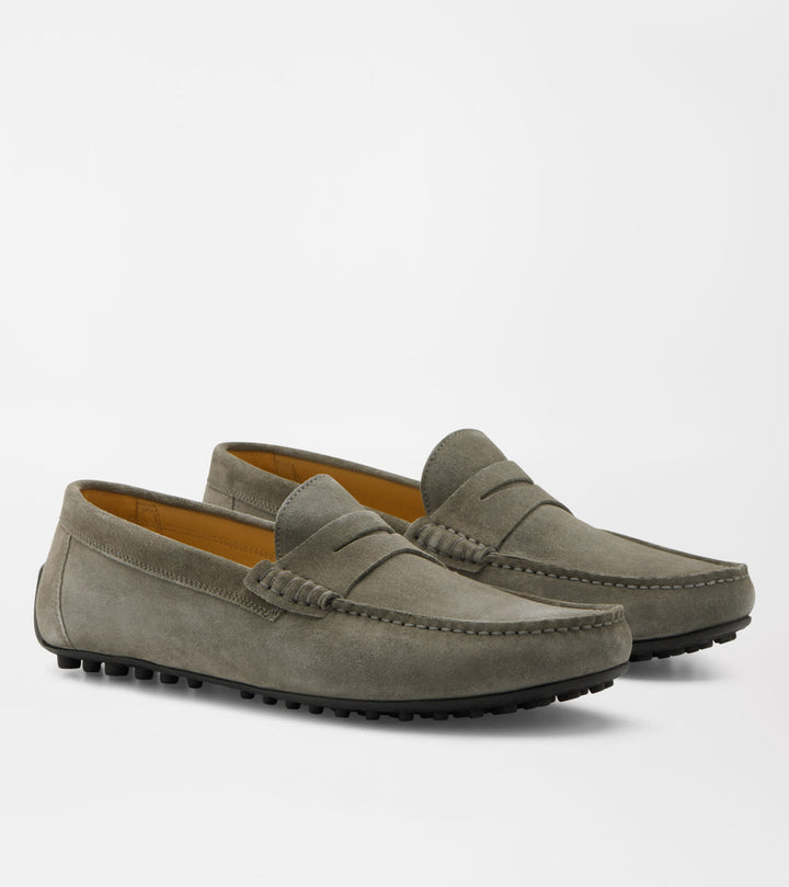 Peter Millar Suffolk Suede Driver: Gale Grey