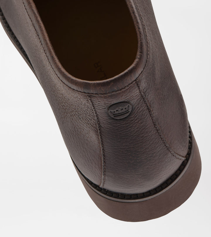 Peter Millar Tempest Pebble Grain Boot: Chocolate