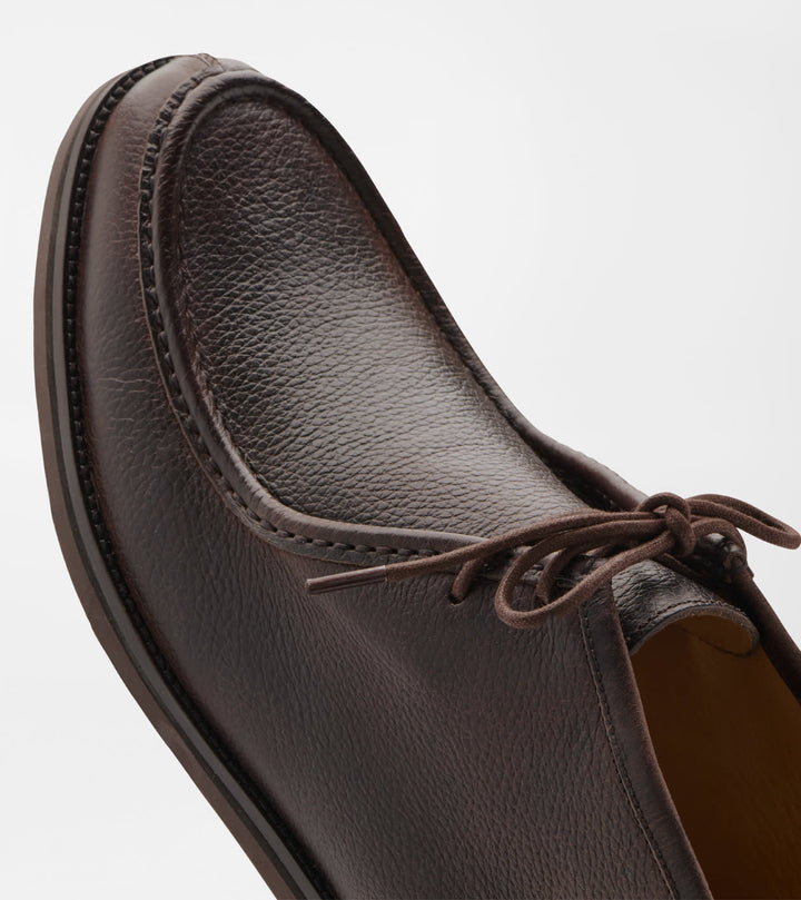 Peter Millar Tempest Pebble Grain Boot: Chocolate