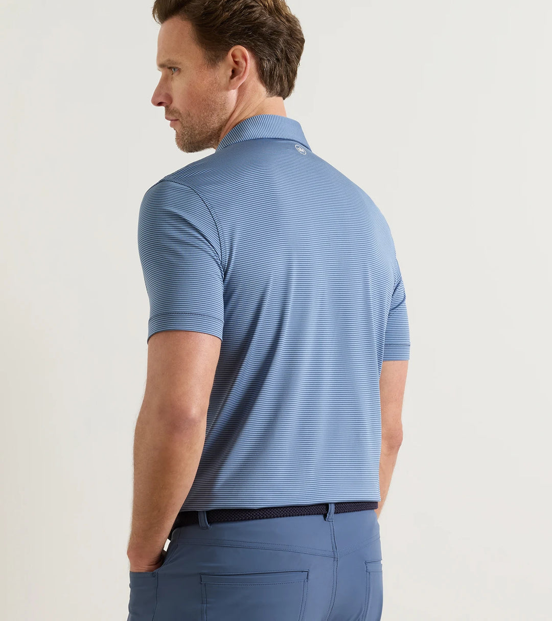 Peter Millar Crown Crafted Cadenza Performance Jersey Polo: Cadet
