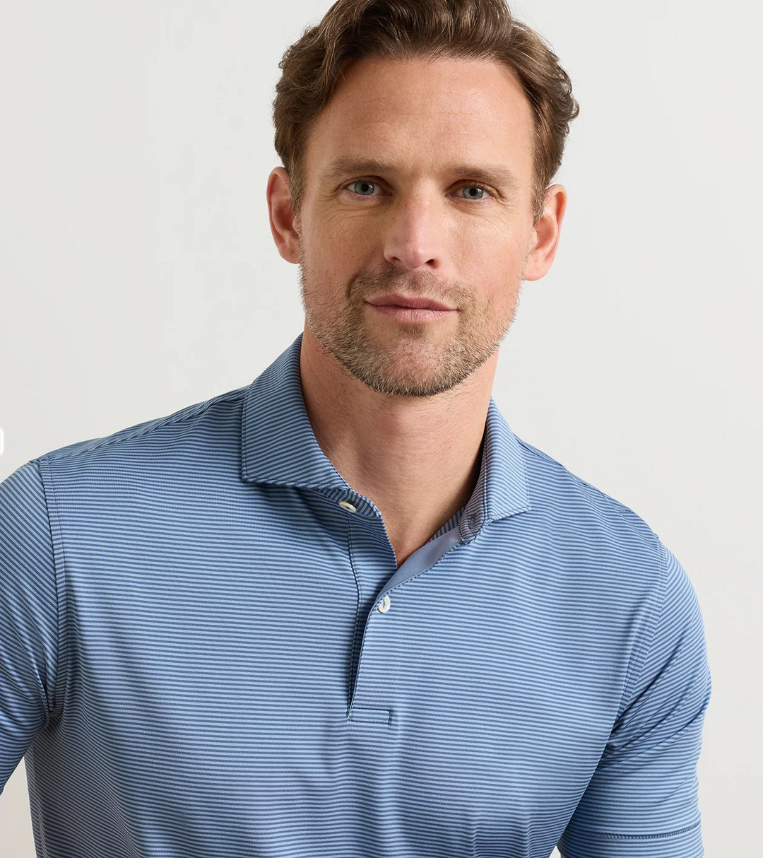 Peter Millar Crown Crafted Cadenza Performance Jersey Polo: Cadet