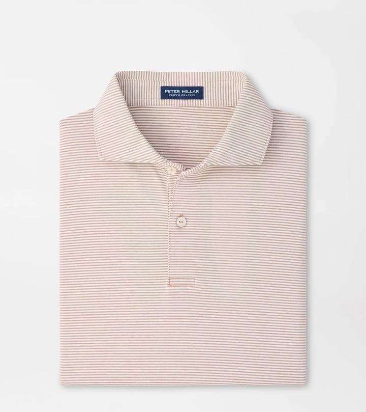 Peter Millar Crown Crafted Cadenza Performance Jersey Polo: Light Nutmeg