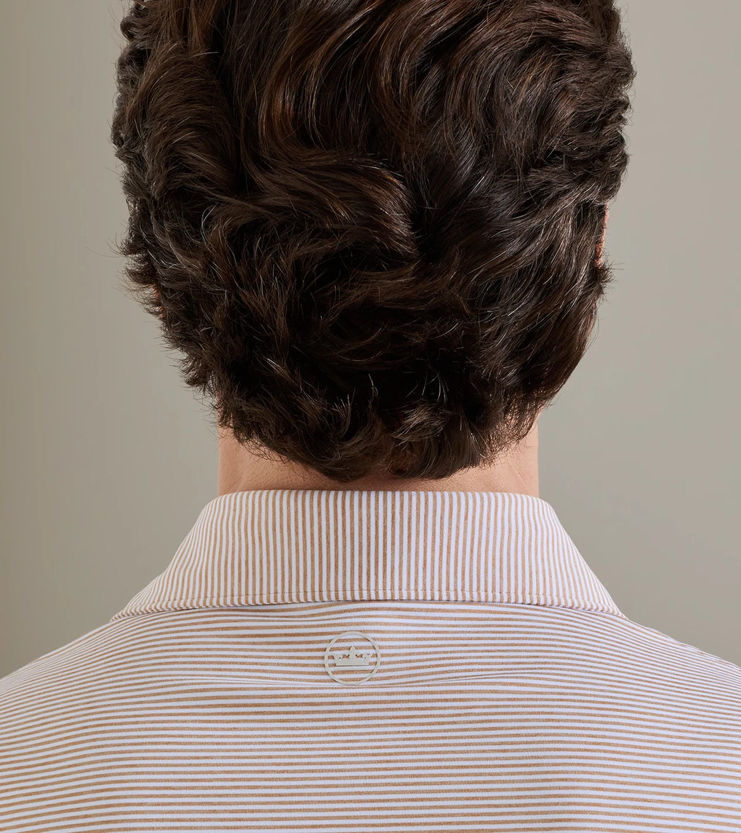 Peter Millar Crown Crafted Cadenza Performance Jersey Polo: Light Nutmeg