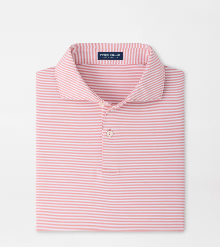 Peter Millar Crown Crafted Cadenza Performance Jersey Polo: Melrose Pink
