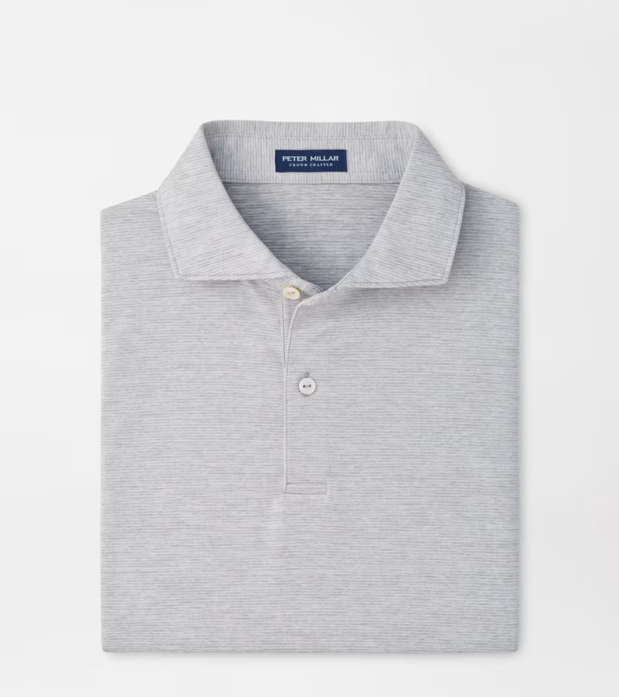 Peter Millar Crown Crafted Treble Performance Jersey Polo: Gale Grey