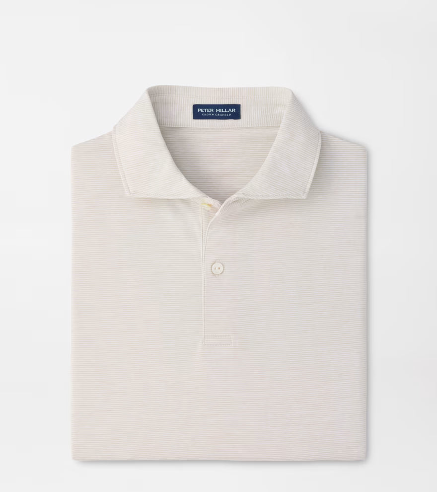 Peter Millar Crown Crafted Treble Performance Jersey Polo: Grey Mist