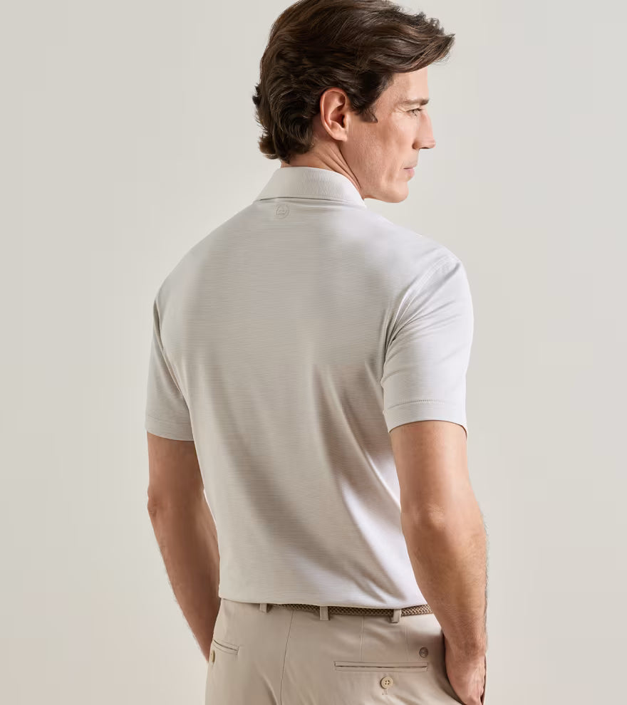 Peter Millar Crown Crafted Treble Performance Jersey Polo: Grey Mist