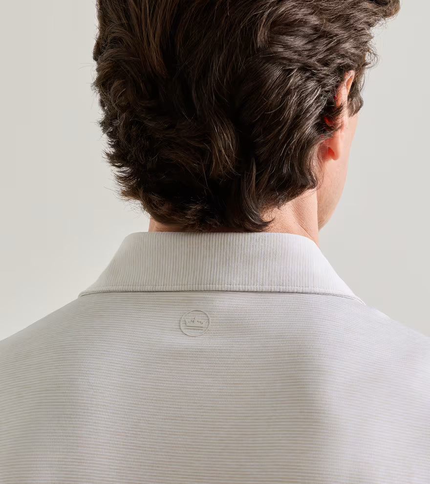 Peter Millar Crown Crafted Treble Performance Jersey Polo: Grey Mist