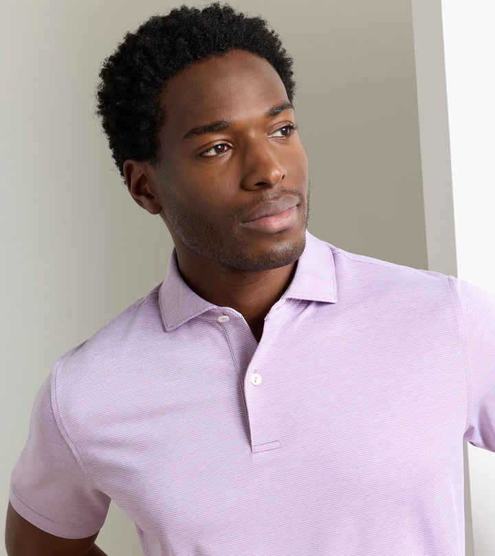 Peter Millar Crown Crafted Treble Performance Jersey Polo: Soft Orchid