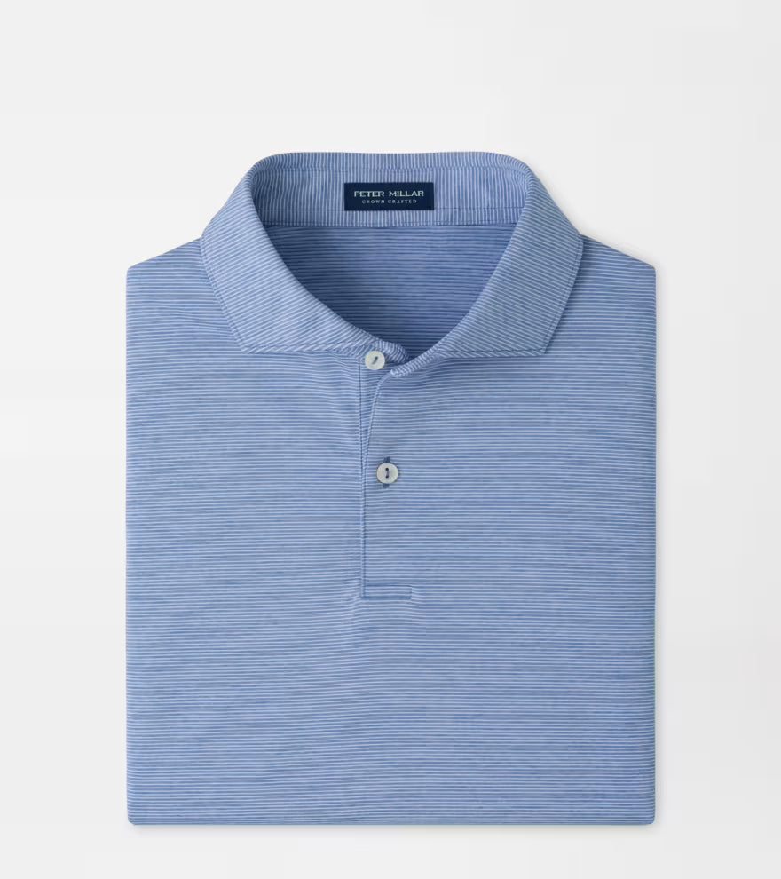 Peter Millar Crown Crafted Treble Performance Jersey Polo: Windy Blue