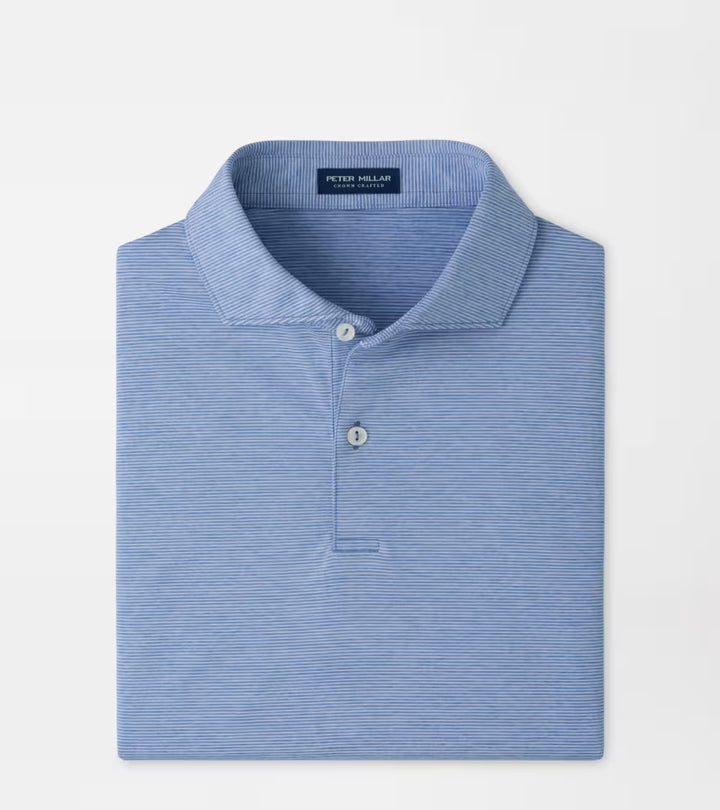 Peter Millar Crown Crafted Treble Performance Jersey Polo: Windy Blue