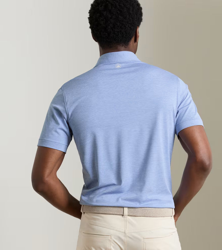 Peter Millar Crown Crafted Treble Performance Jersey Polo: Windy Blue