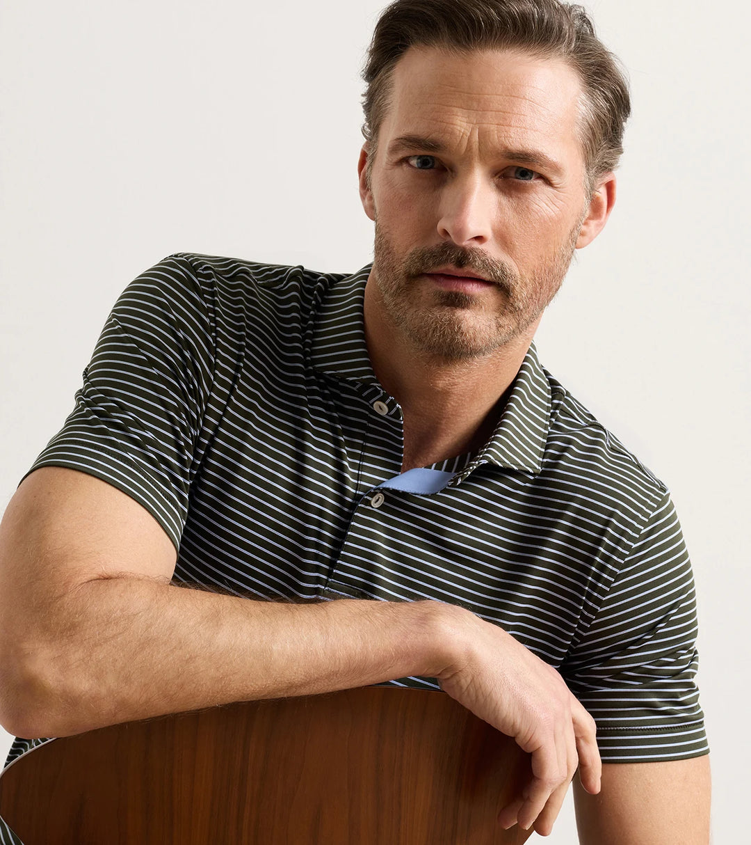 Peter Millar Crown Crafted Keynote Performance Jersey Polo: Dark Olive