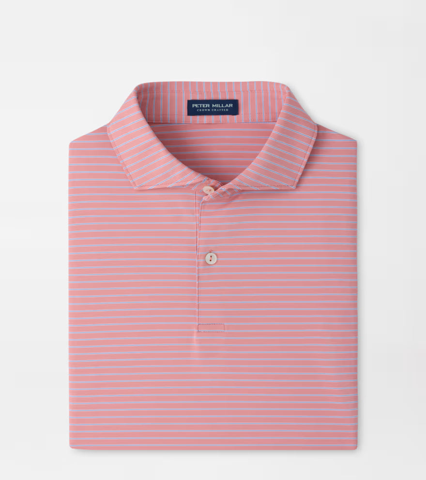 Peter Millar Crown Crafted Keynote Performance Jersey Polo: Melrose Pink