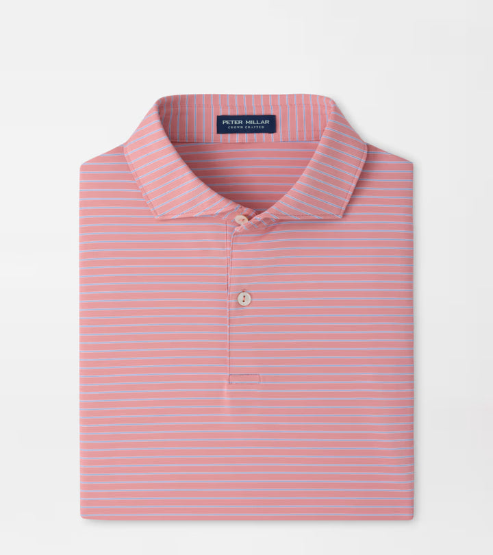 Peter Millar Crown Crafted Keynote Performance Jersey Polo: Melrose Pink