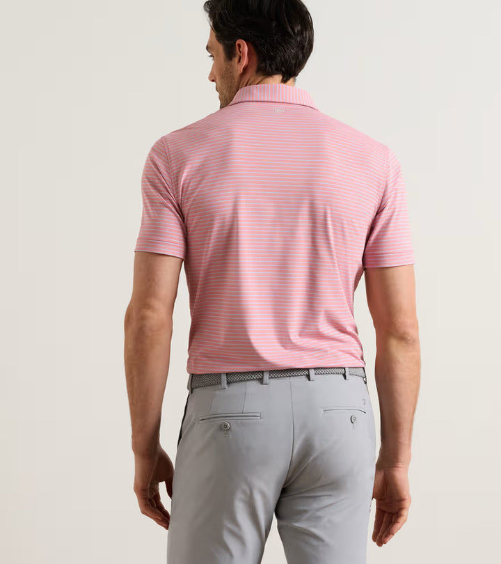 Peter Millar Crown Crafted Keynote Performance Jersey Polo: Melrose Pink
