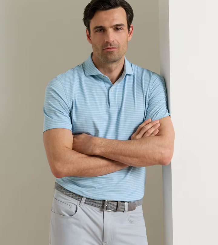 Peter Millar Crown Crafted Keynote Performance Jersey Polo: Seaflower