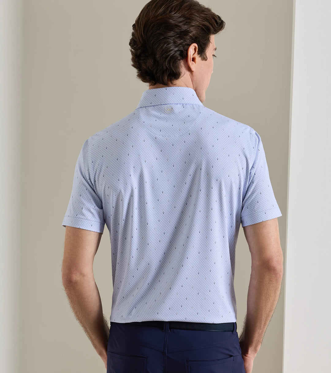 Peter Millar Crown Crafted Sands of Time  Performance Jersey Polo: Alice Blue