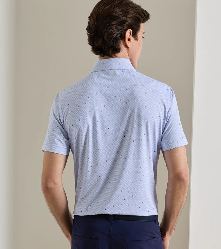 Peter Millar Crown Crafted Sands of Time  Performance Jersey Polo: Alice Blue