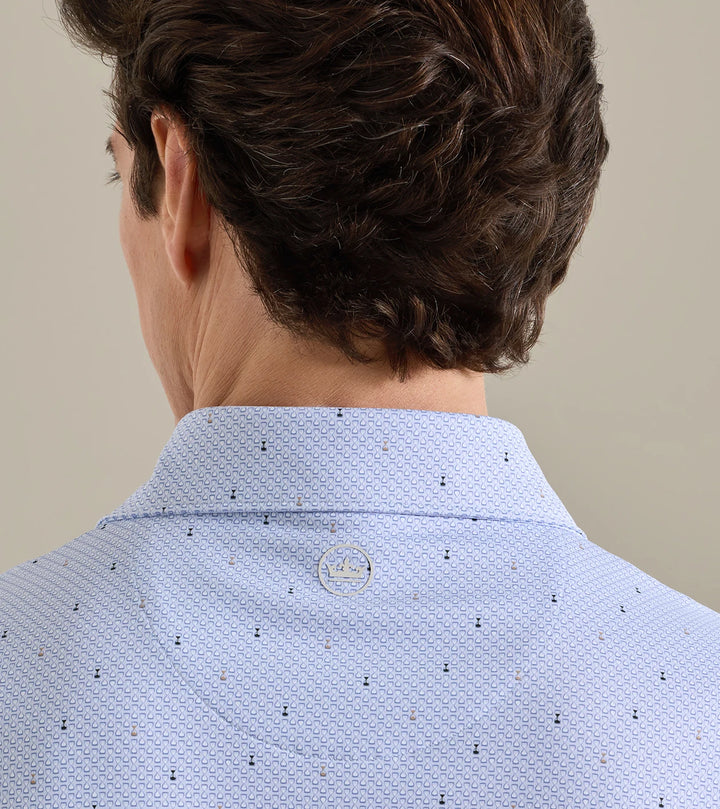 Peter Millar Crown Crafted Sands of Time  Performance Jersey Polo: Alice Blue