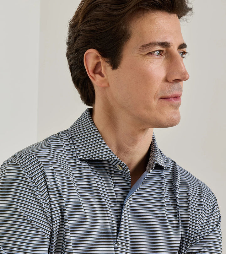 Peter Millar Crown Crafted Timbre Performance Jersey Polo: Dark Olive