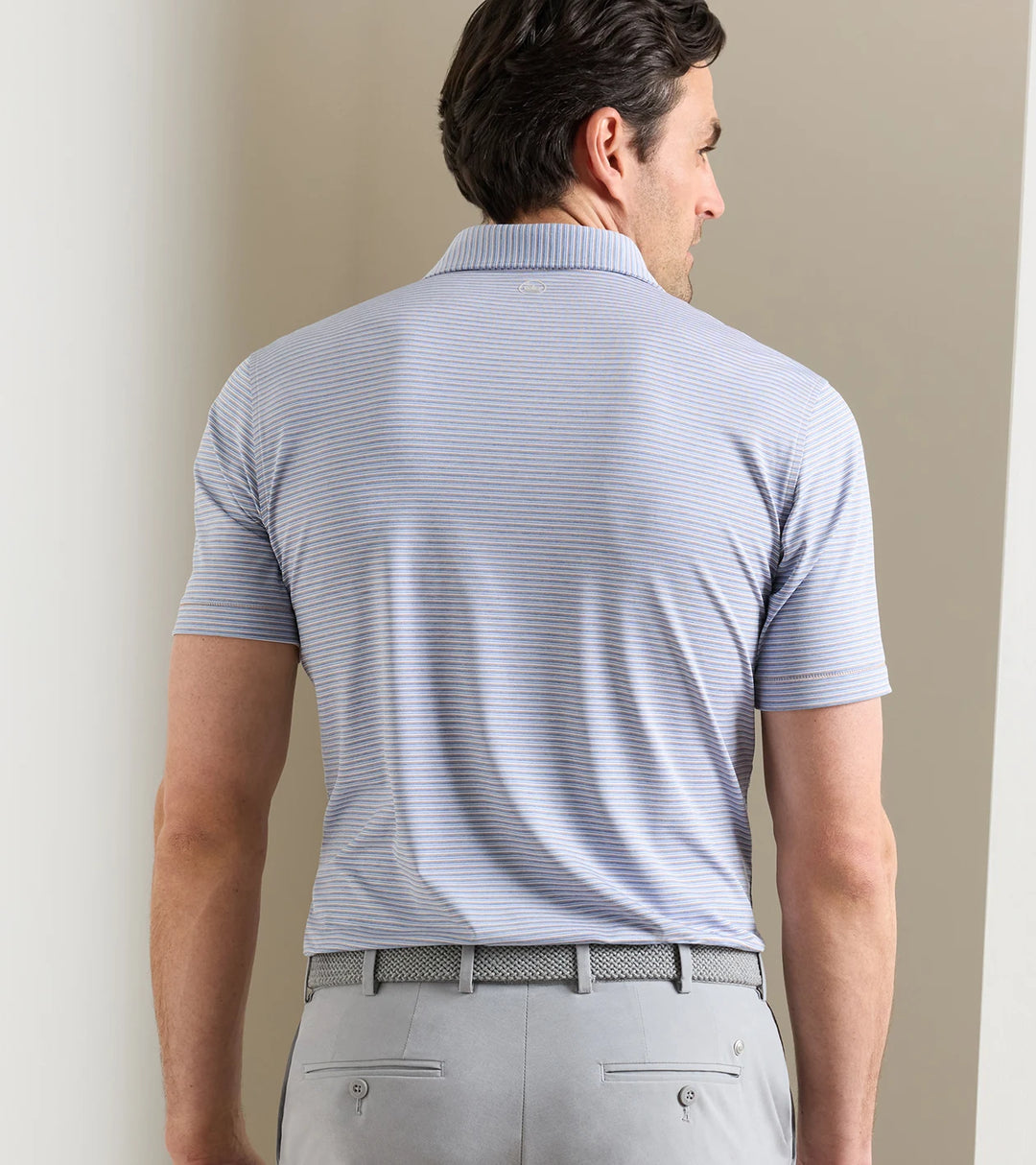 Peter Millar Crown Crafted Timbre Performance Jersey Polo: Light Nutmeg