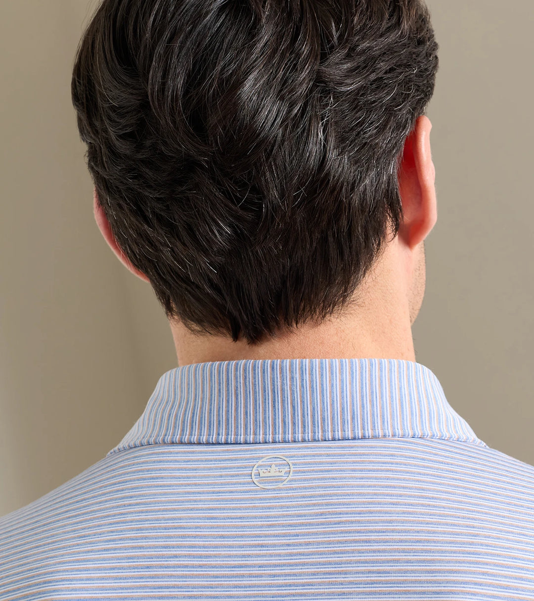 Peter Millar Crown Crafted Timbre Performance Jersey Polo: Light Nutmeg