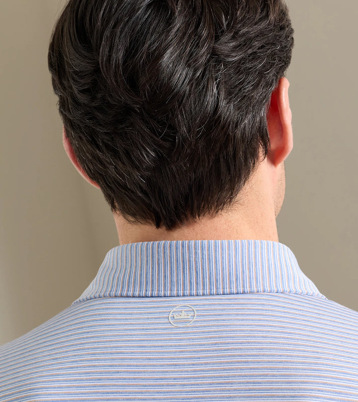 Peter Millar Crown Crafted Timbre Performance Jersey Polo: Light Nutmeg