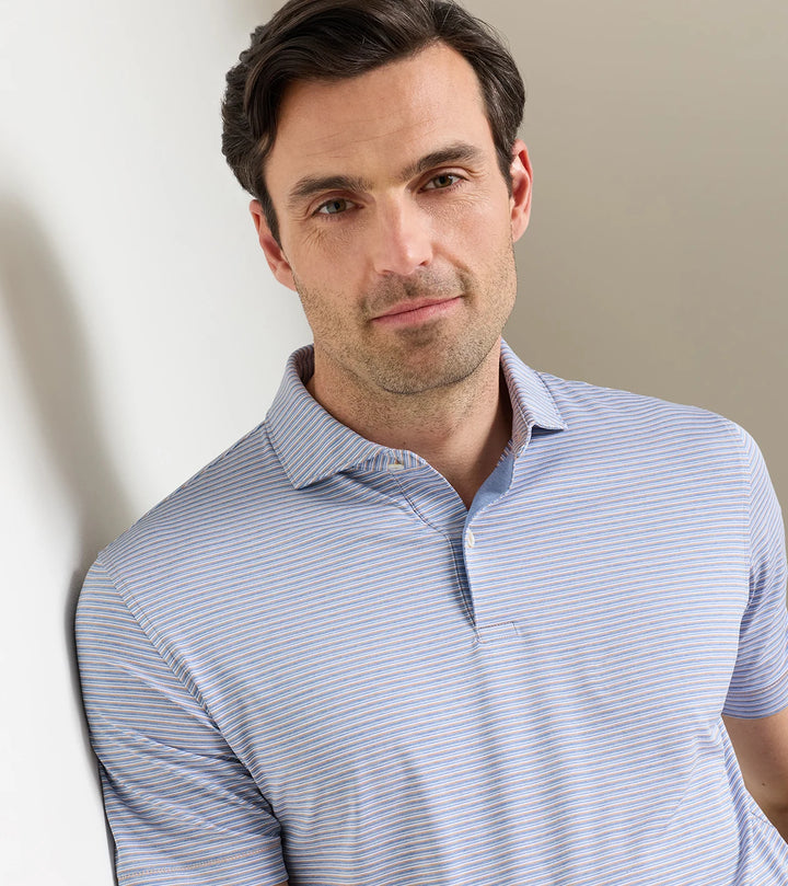 Peter Millar Crown Crafted Timbre Performance Jersey Polo: Light Nutmeg