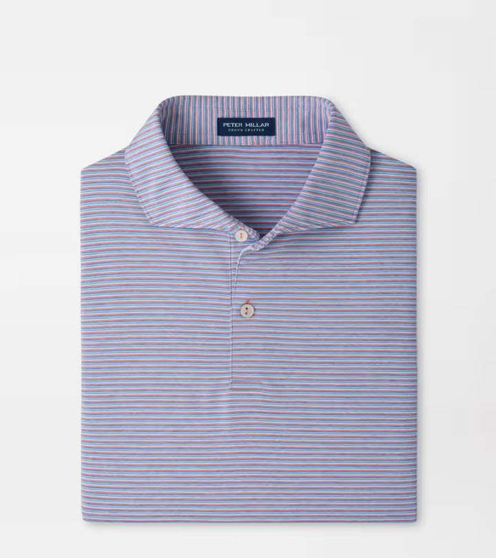 Peter Millar Crown Crafted Timbre Performance Jersey Polo: Melrose Pink