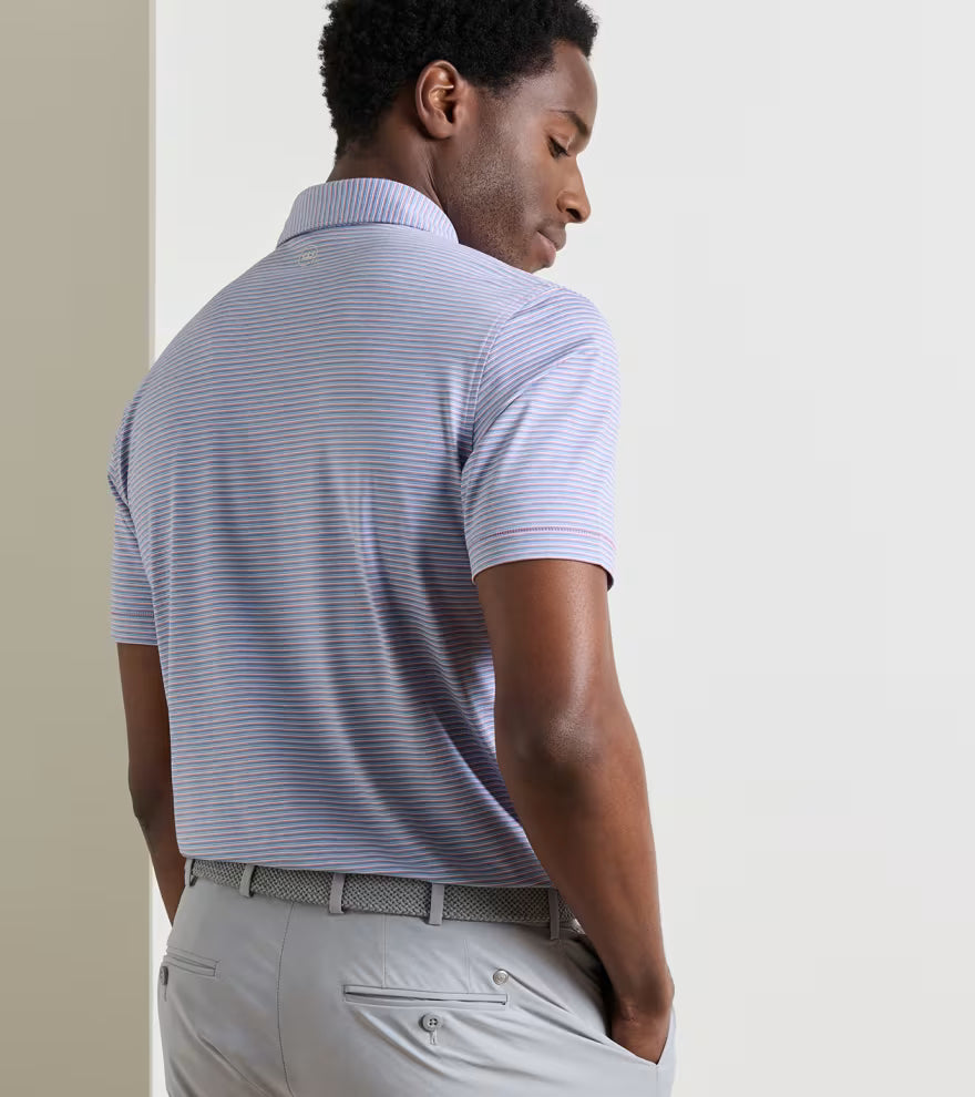 Peter Millar Crown Crafted Timbre Performance Jersey Polo: Melrose Pink