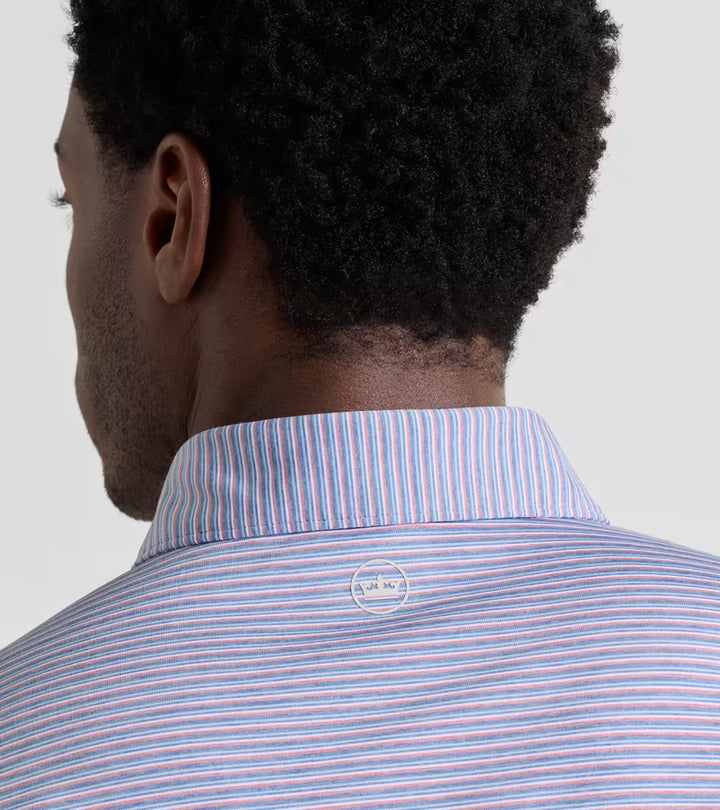 Peter Millar Crown Crafted Timbre Performance Jersey Polo: Melrose Pink