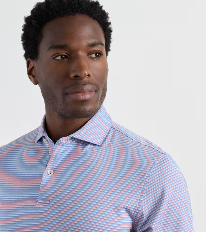 Peter Millar Crown Crafted Timbre Performance Jersey Polo: Melrose Pink