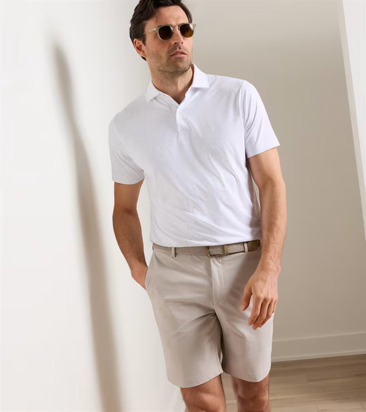 Peter Millar Crown Crafted Tenuto Performance Jersey Polo: White