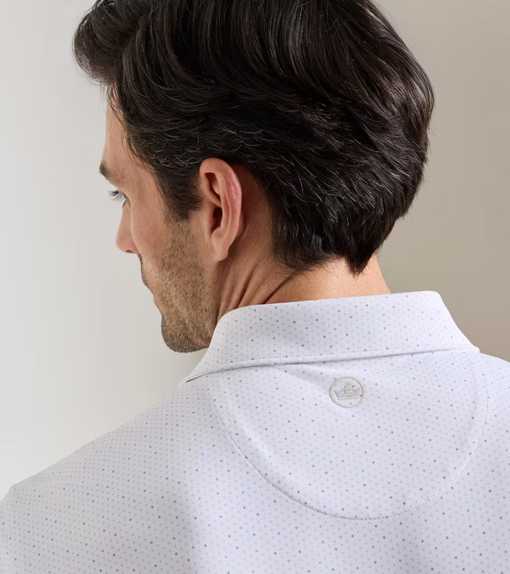Peter Millar Crown Crafted Tenuto Performance Jersey Polo: White