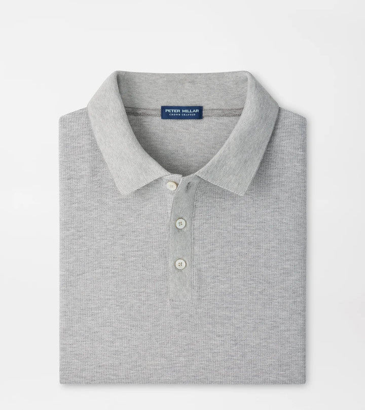 Peter Millar Barnes Short-Sleeve Knit Polo: Gale Grey