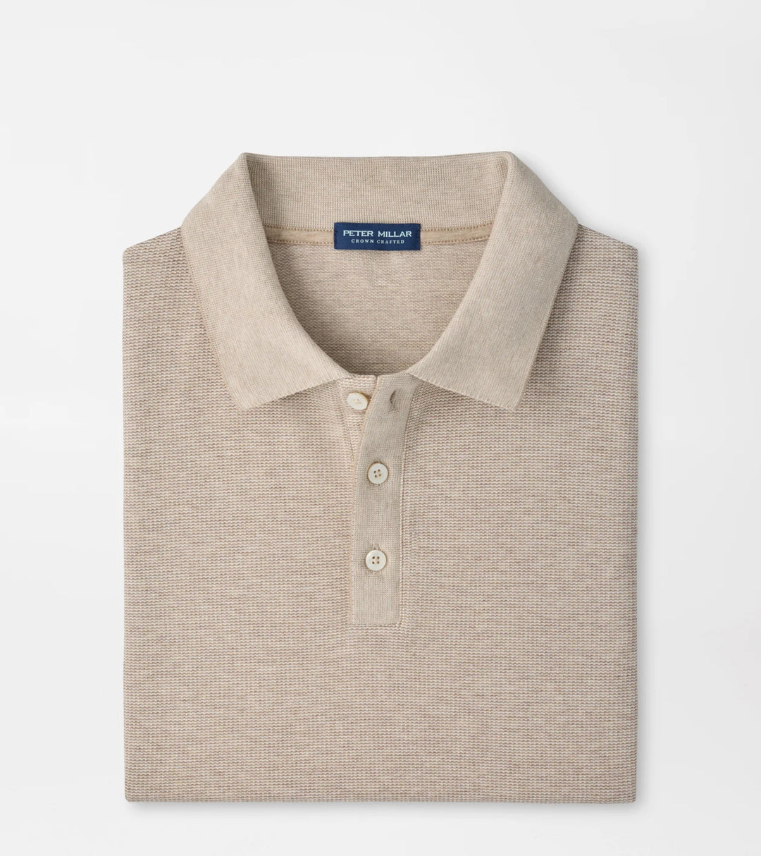 Peter Millar Barnes Short-Sleeve Knit Polo: Truffle