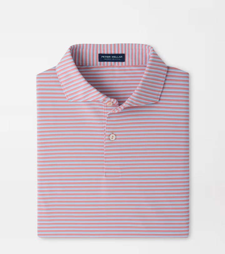 Peter Millar Crown Crafted Tempo Performance Mesh Polo: Melrose Pink