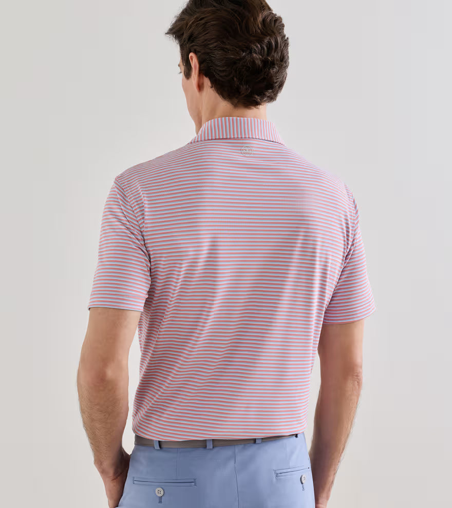 Peter Millar Crown Crafted Tempo Performance Mesh Polo: Melrose Pink