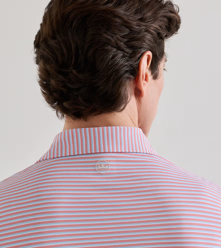 Peter Millar Crown Crafted Tempo Performance Mesh Polo: Melrose Pink