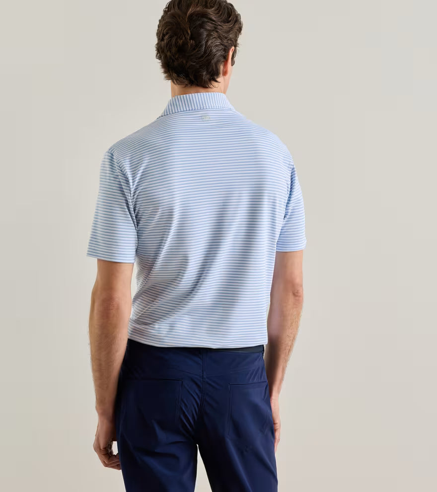 Peter Millar Crown Crafted Tempo Performance Mesh Polo: White