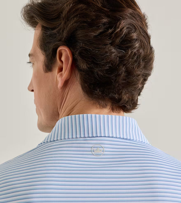 Peter Millar Crown Crafted Tempo Performance Mesh Polo: White
