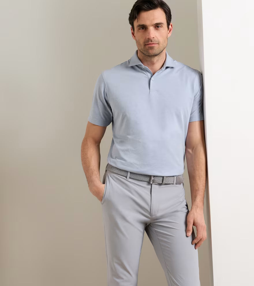 Peter Millar Crown Crafted Albatross Cotton-Blend Piqué Polo: Windy Blue
