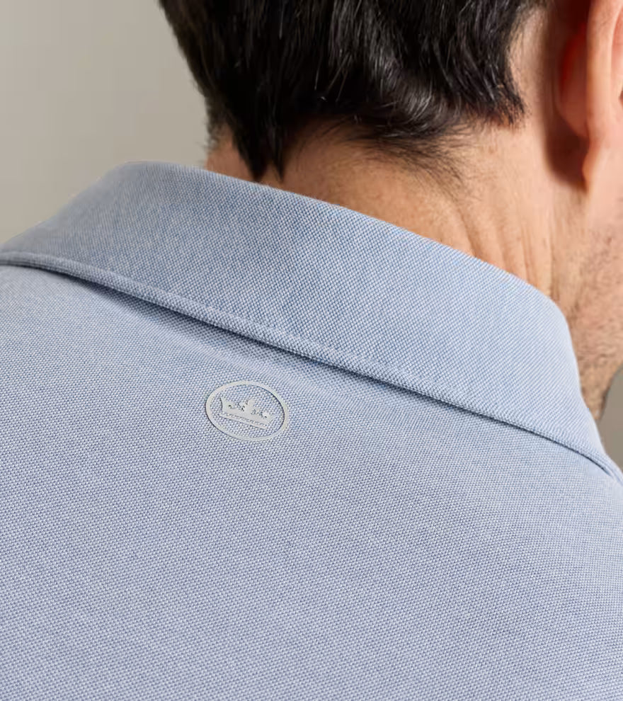 Peter Millar Crown Crafted Albatross Cotton-Blend Piqué Polo: Windy Blue