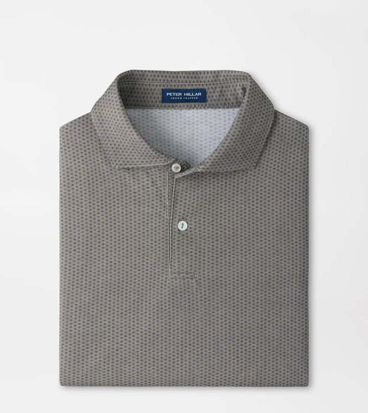 Peter Millar Crown Crafted Albatross Diamond Cotton-Blend Piqué Polo: Dark Olive