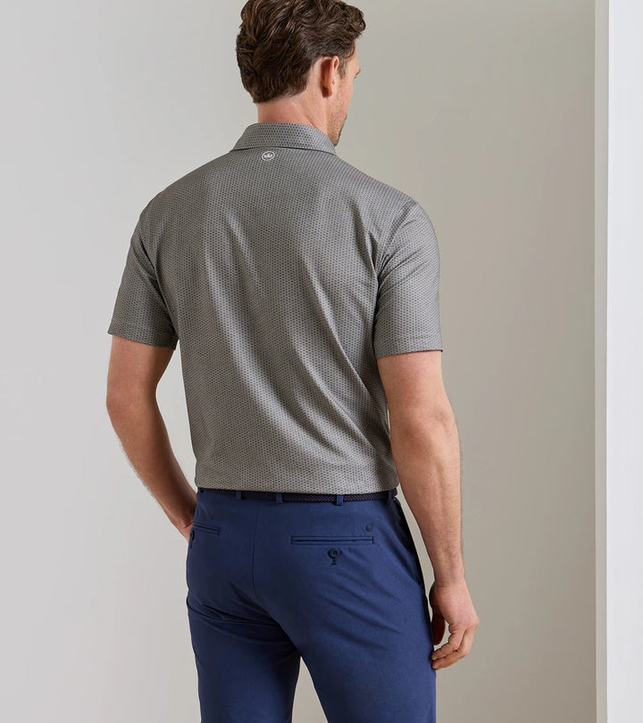 Peter Millar Crown Crafted Albatross Diamond Cotton-Blend Piqué Polo: Dark Olive