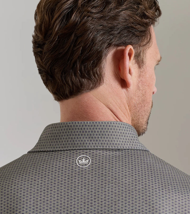 Peter Millar Crown Crafted Albatross Diamond Cotton-Blend Piqué Polo: Dark Olive